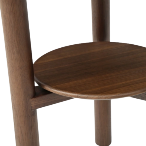 Willow Lamp Table with Shelf – Rustic Wooden Side Table