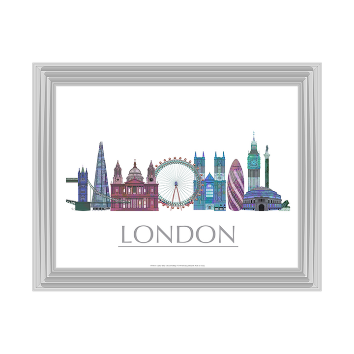 CY048 London Skyline Coloured Buildings