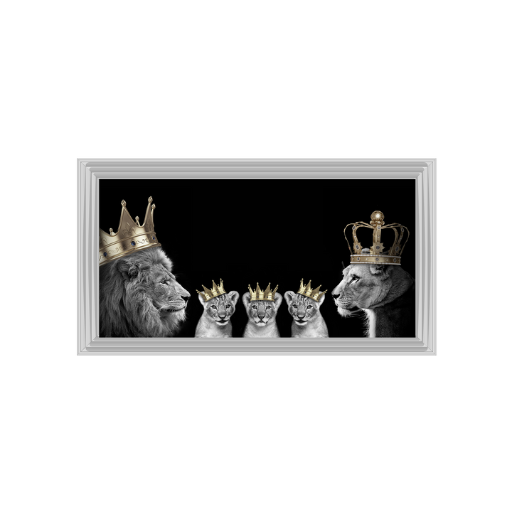 Lion family of 5 (Gold Crowns) II
