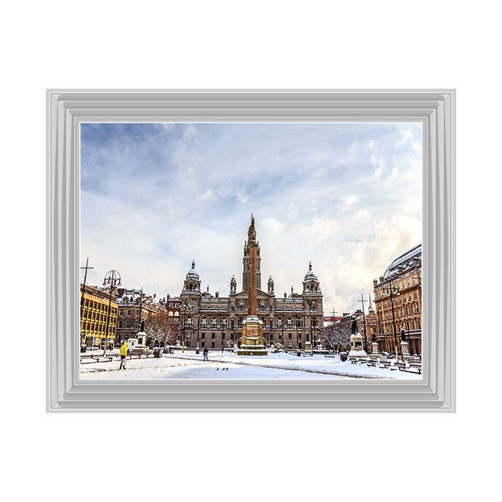 CY090 George Square covered by snow, Glasgow