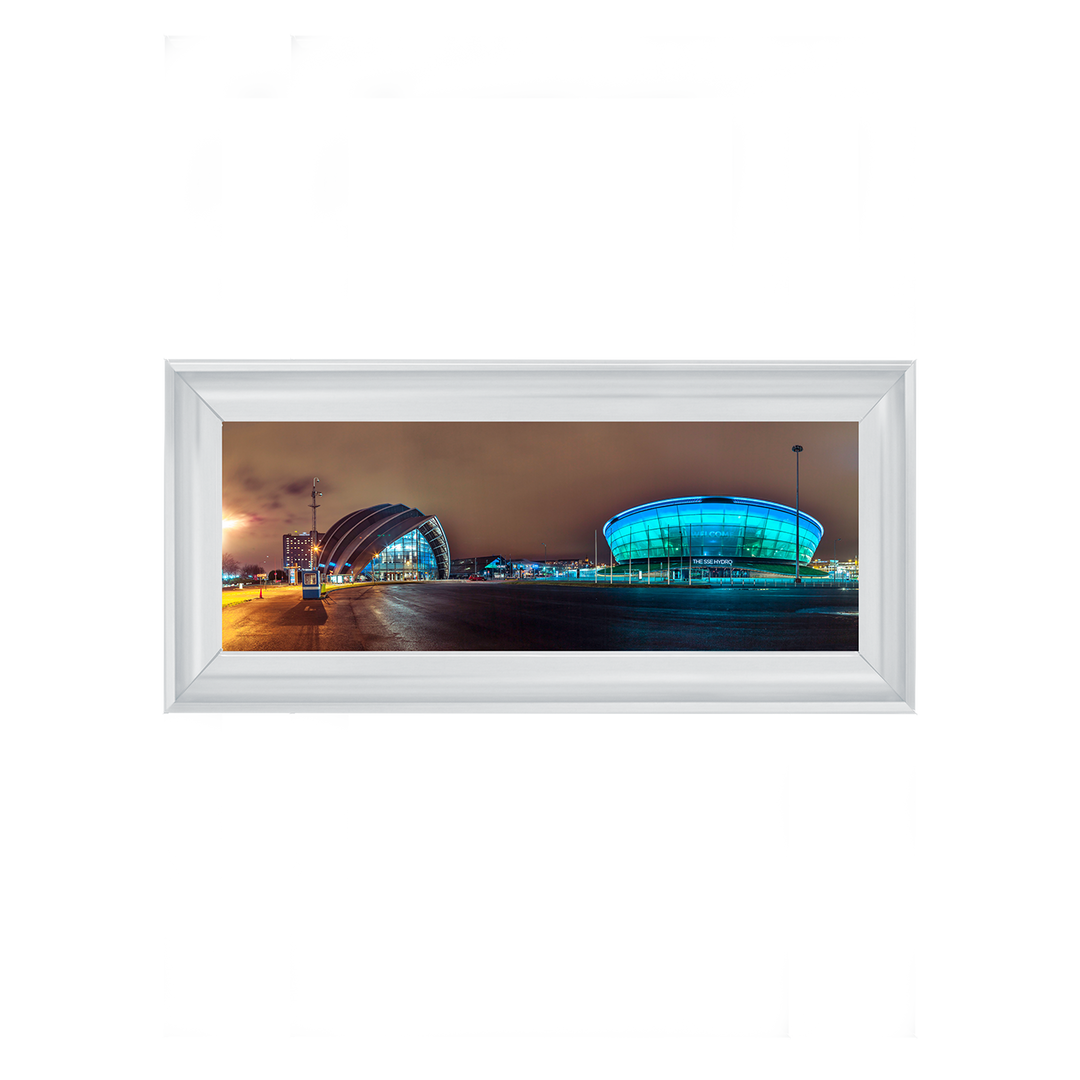 CY029 Evening view of Clyde Auditorium and SSE Hydro in Glasgow I