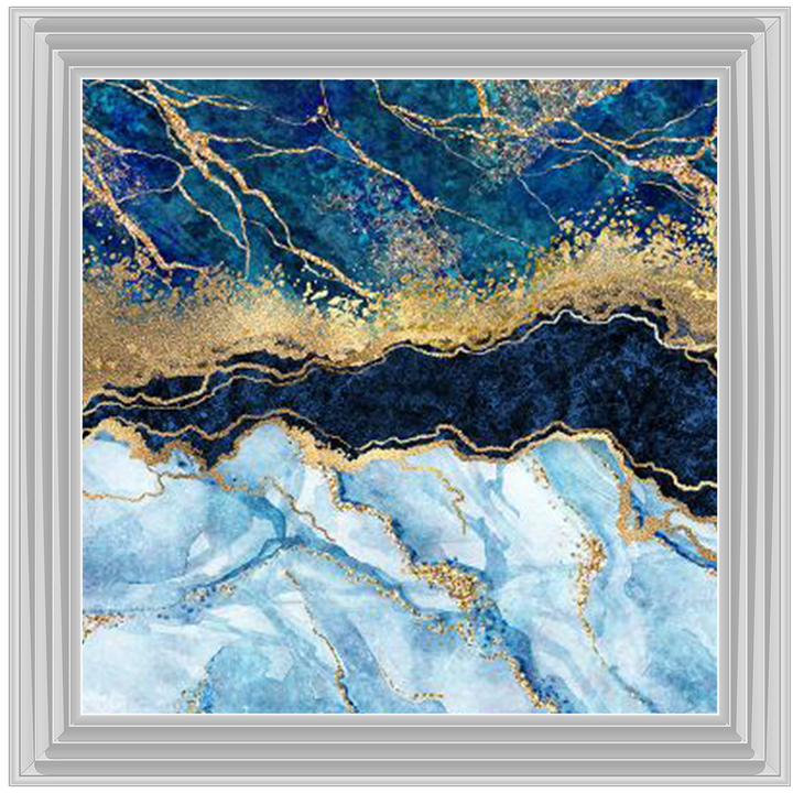 AB111 Blue & Gold Geode