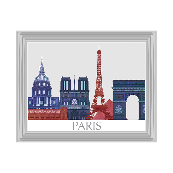 CY092 Paris Landmarks , Red Blue