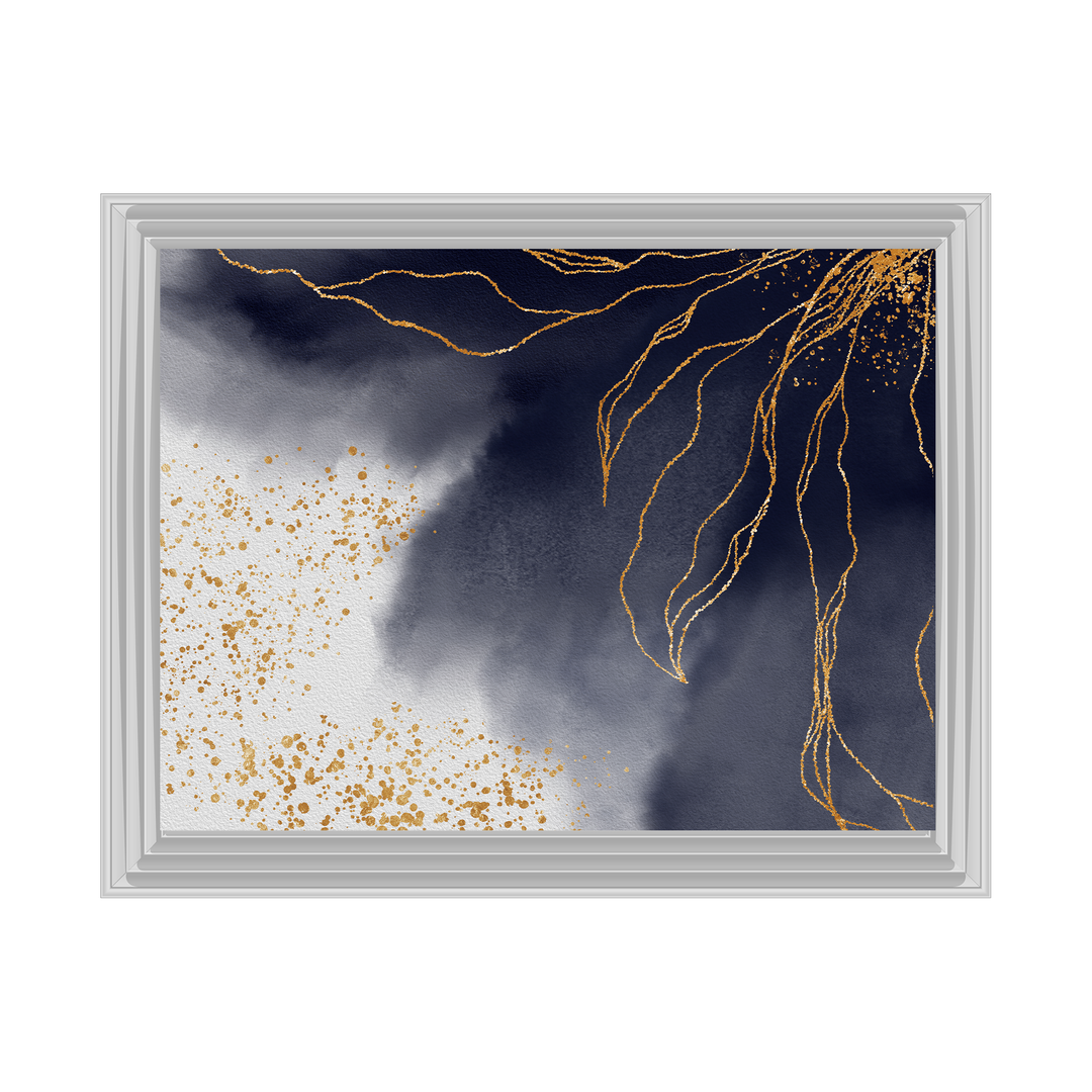 AB152 Abstract Black & Grey I