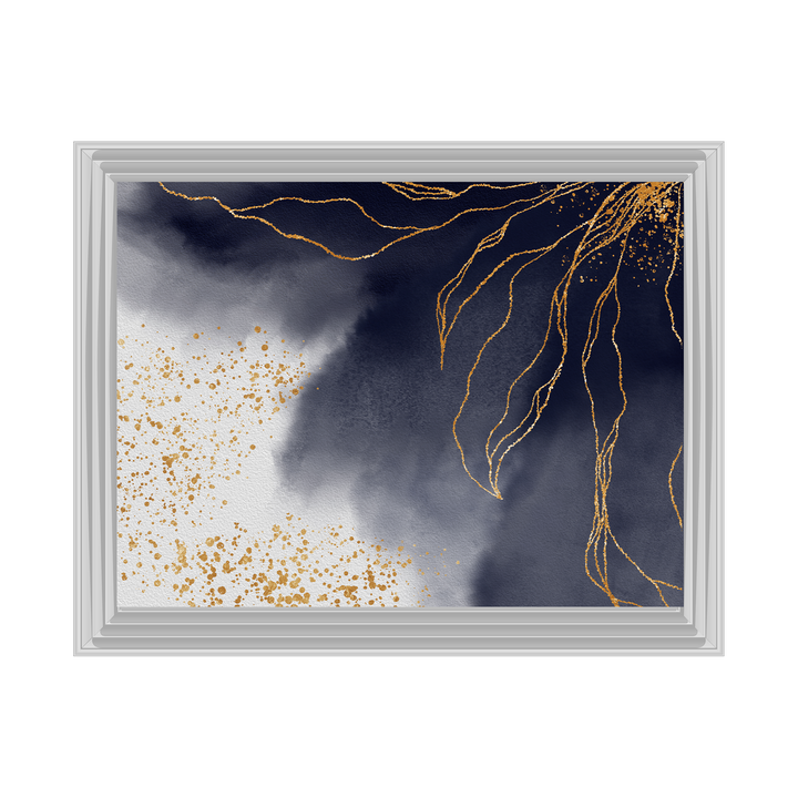 AB152 Abstract Black & Grey I