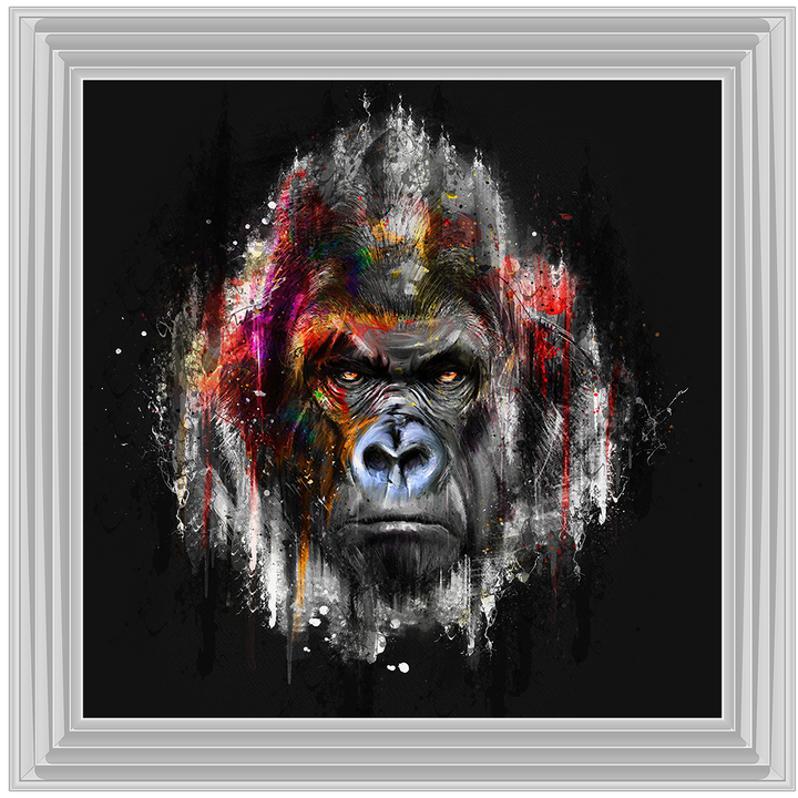 AN422 Black & Red Gorilla Watercolour