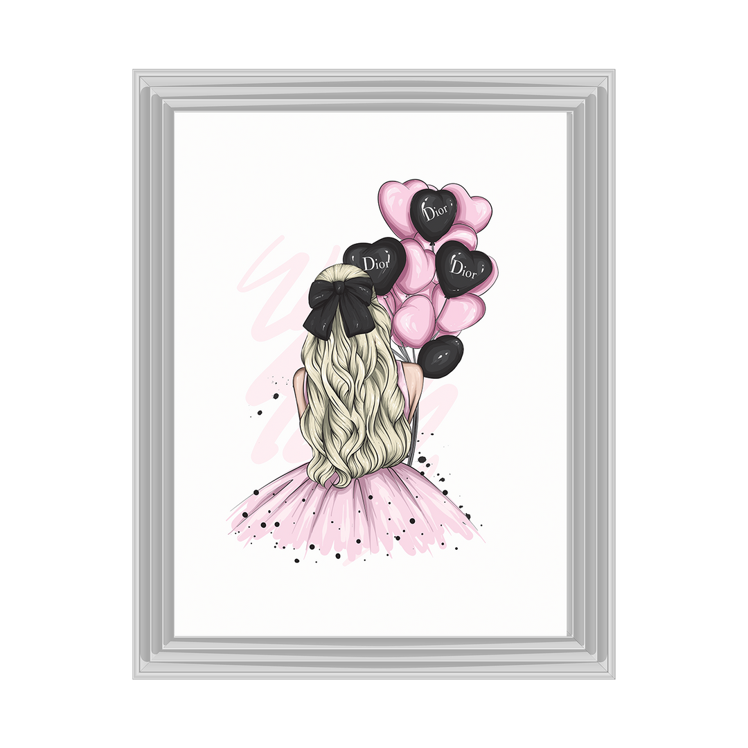 Girl with balloons