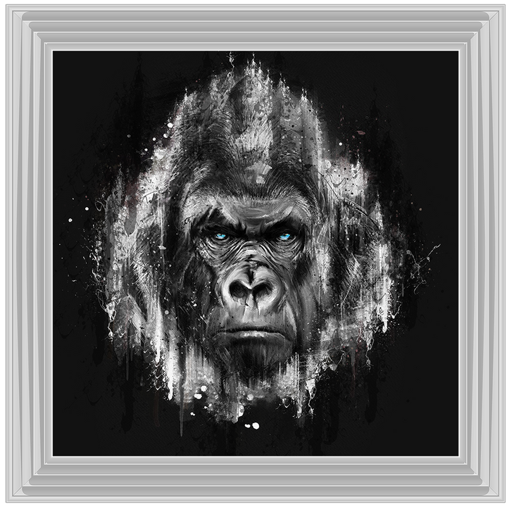 AN424 Black & White Gorilla Watercolour