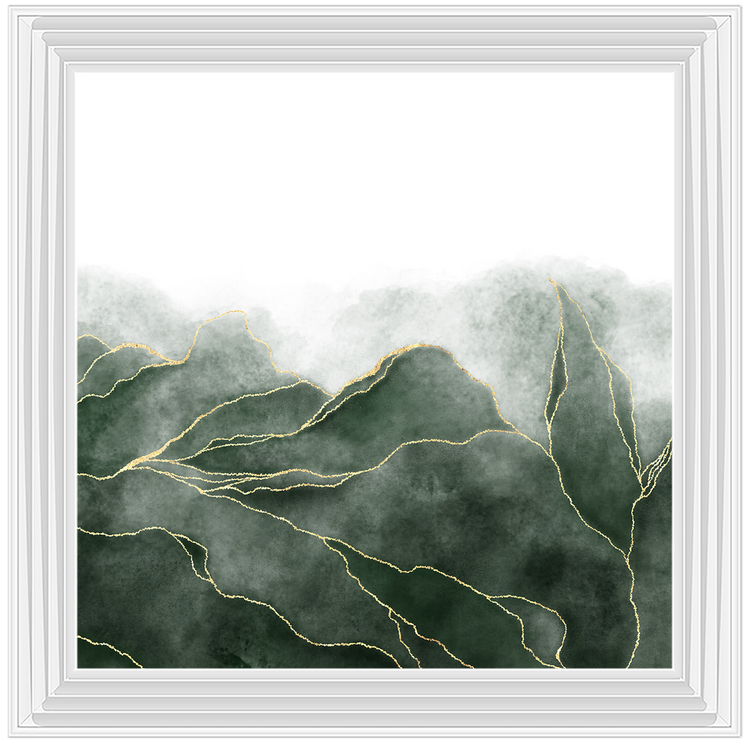 AB164 Green & Gold Abstract ||