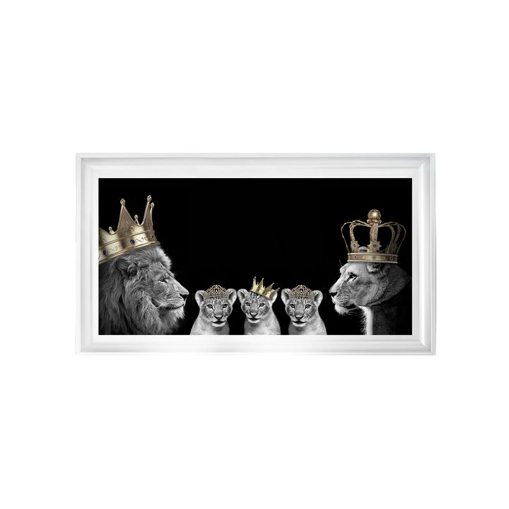 AN378 Lion family of 5 (Gold Crowns) I