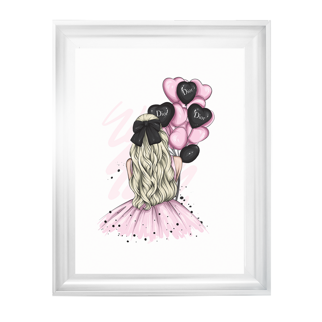 Girl with balloons