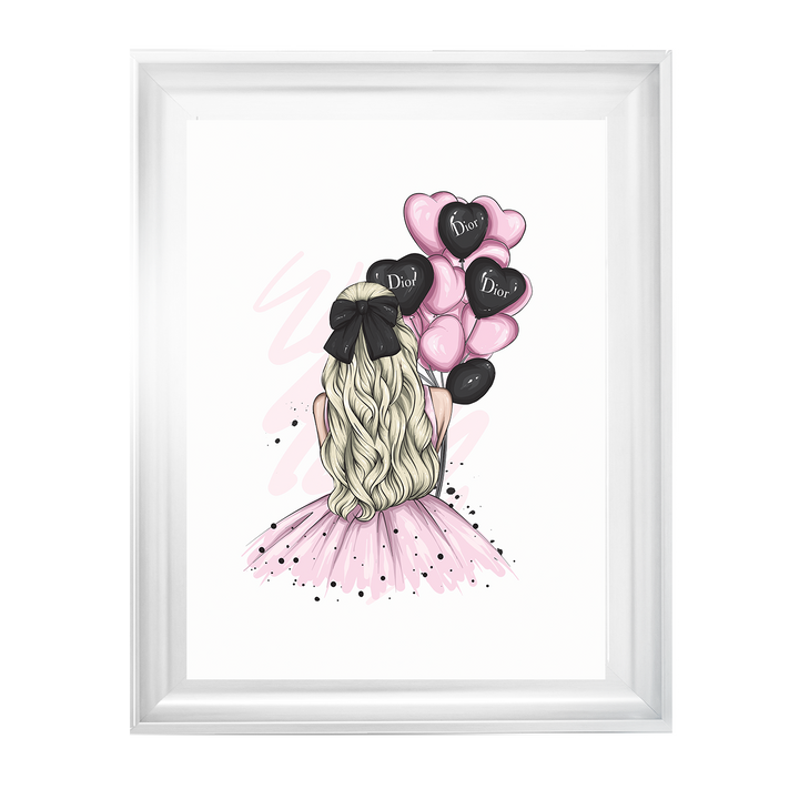 Girl with balloons