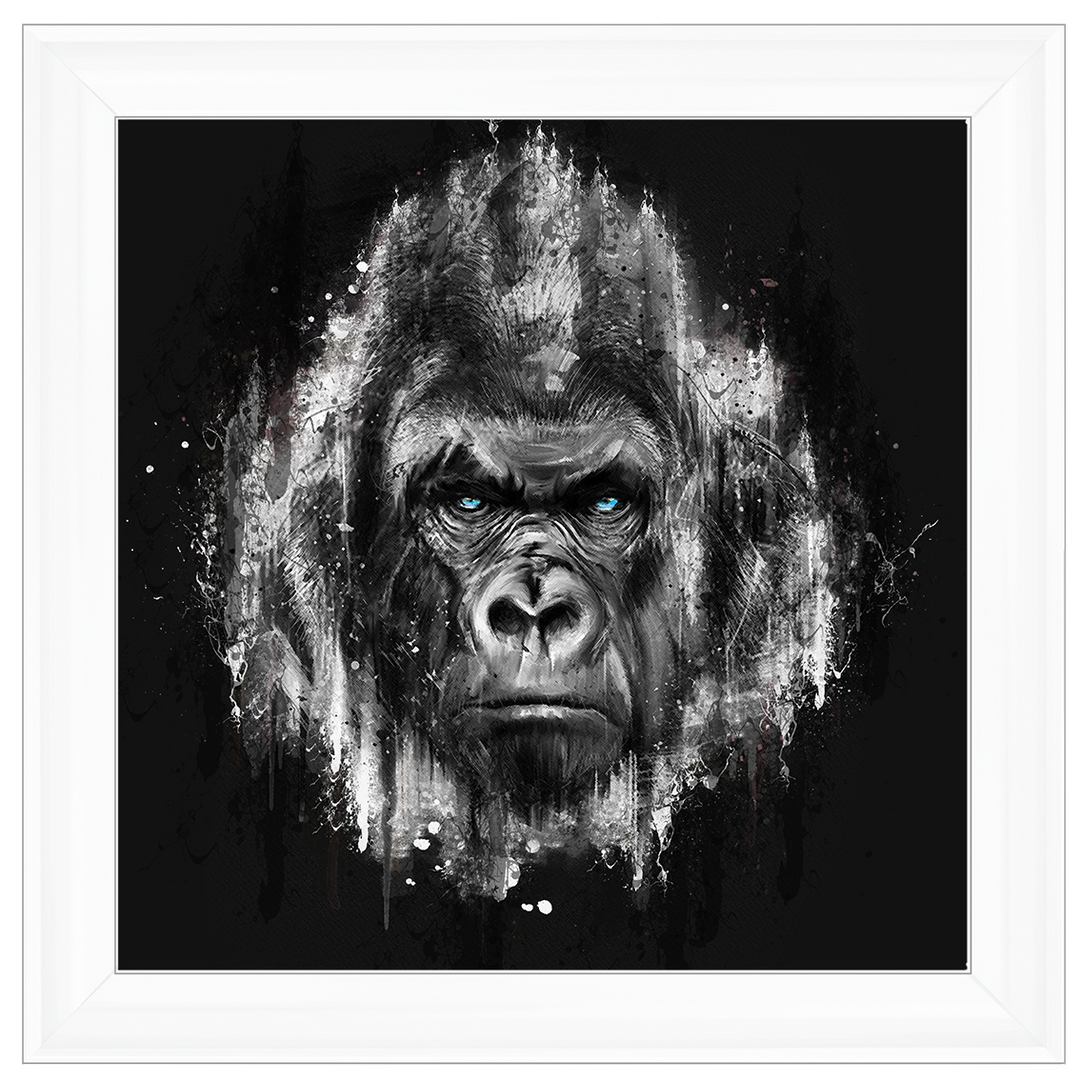 AN424 Black & White Gorilla Watercolour