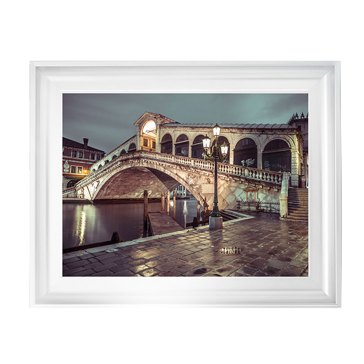 CY077 Rialto Bridge at night, Venice, Italy I