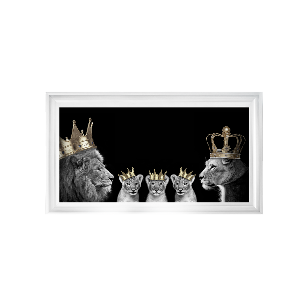 Lion family of 5 (Gold Crowns) II