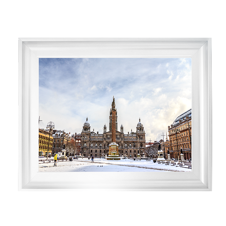 CY090 George Square covered by snow, Glasgow