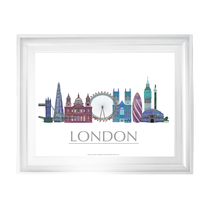 CY048 London Skyline Coloured Buildings