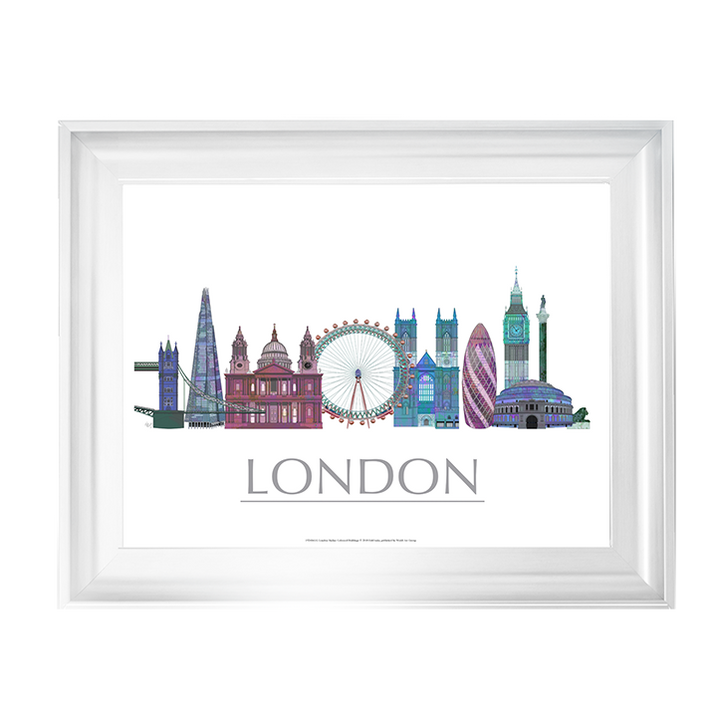 CY048 London Skyline Coloured Buildings