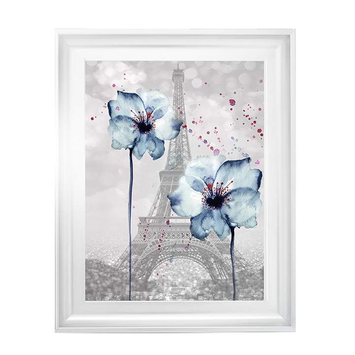 Floral design over Eiffel Tower