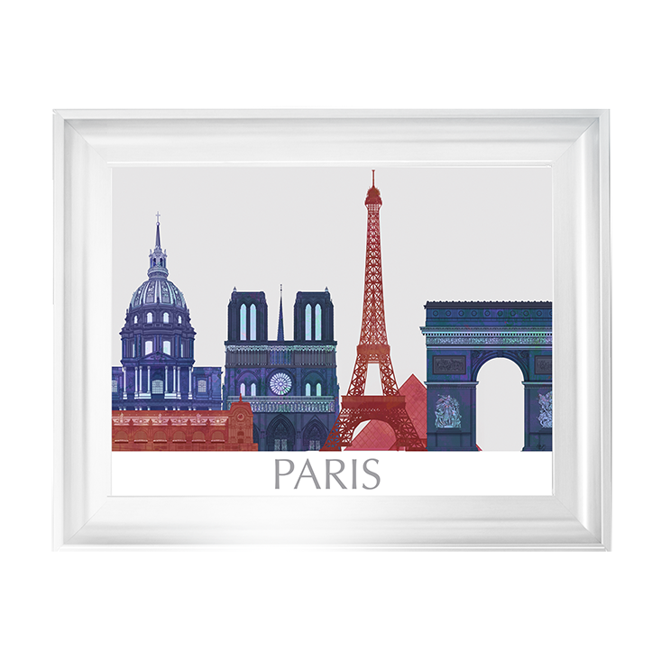 CY092 Paris Landmarks , Red Blue