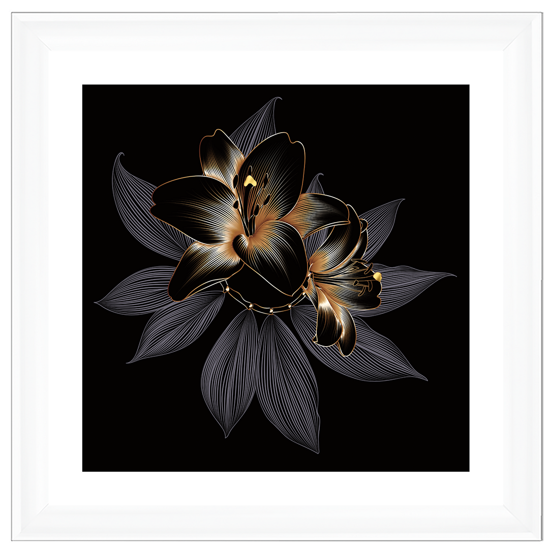 FL238 Black Beauty Flower with border