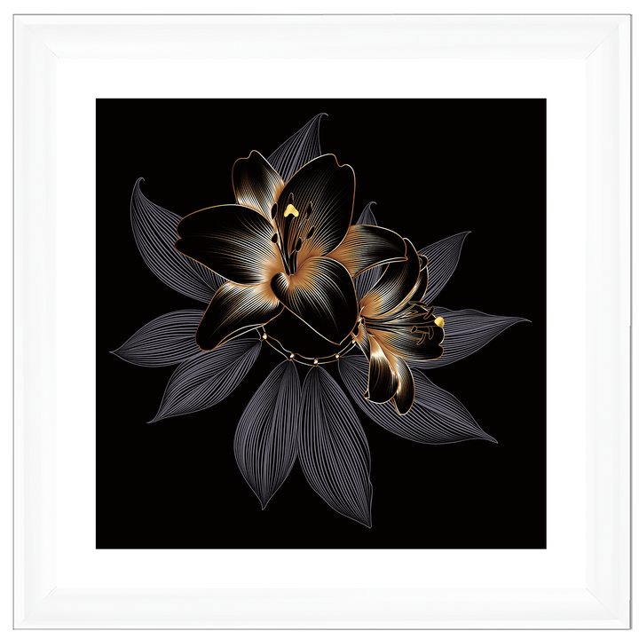 FL238 Black Beauty Flower with border