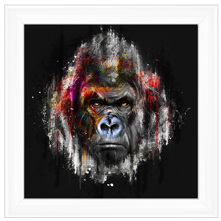 AN422 Black & Red Gorilla Watercolour