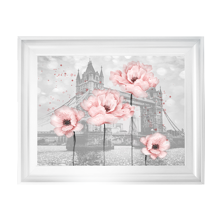 Floral print over Tower Bridge