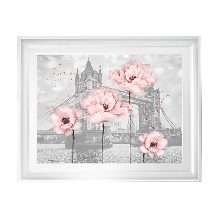 Floral print over Tower Bridge