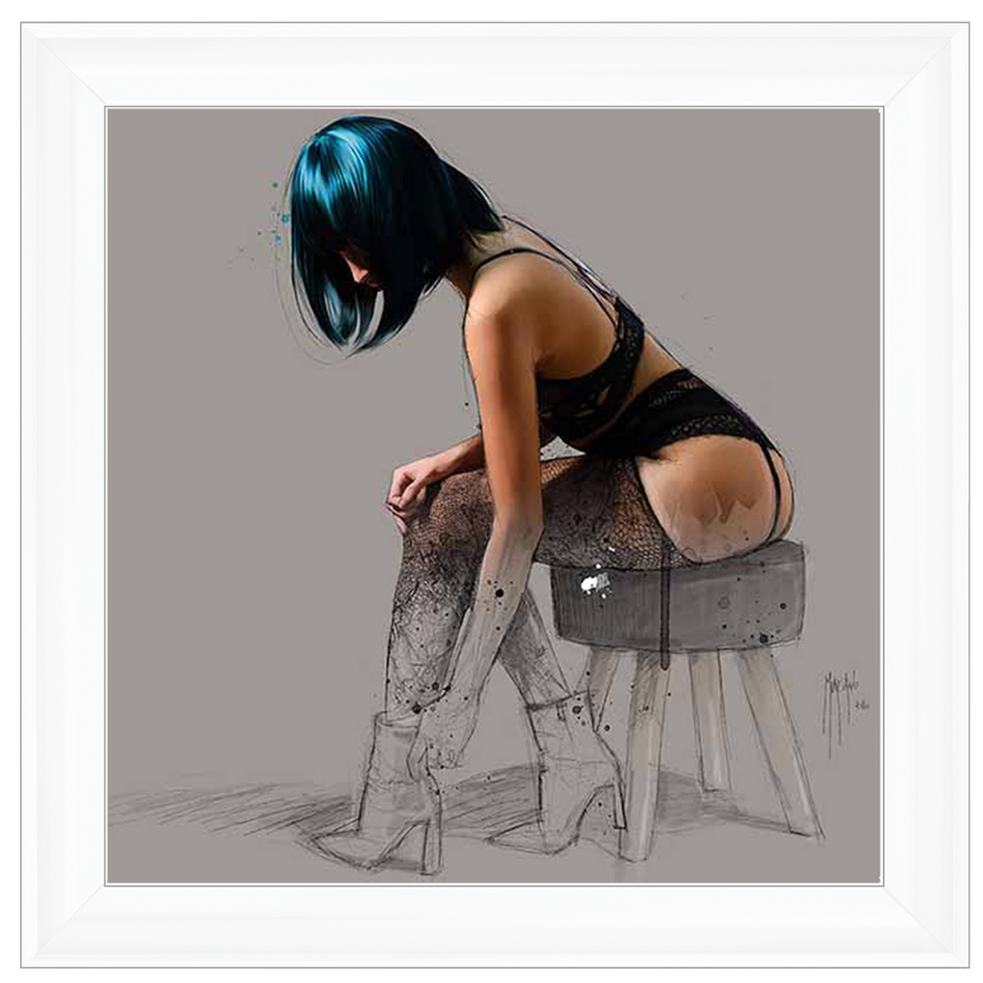 FG577 Blue Hair Lingerie Sketch