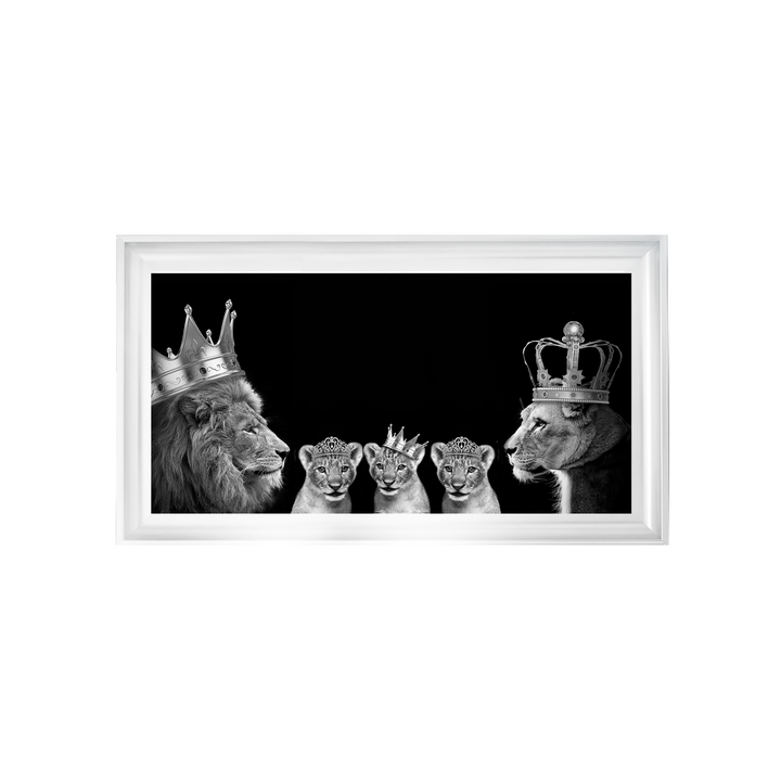 Lion family of 5 (Silver Crowns) I