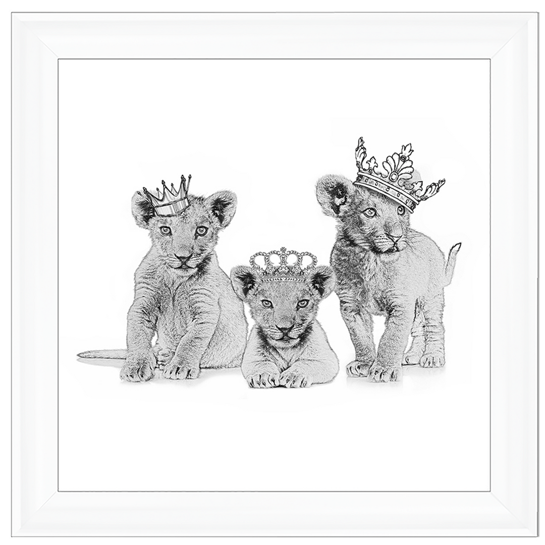 Three crowned cubs