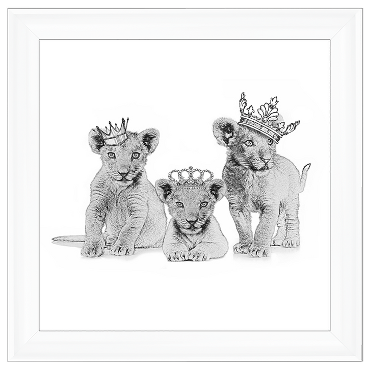 Three crowned cubs