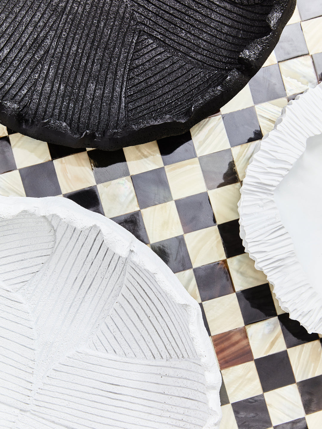 Broc Black Decorative Flat Display Bowl