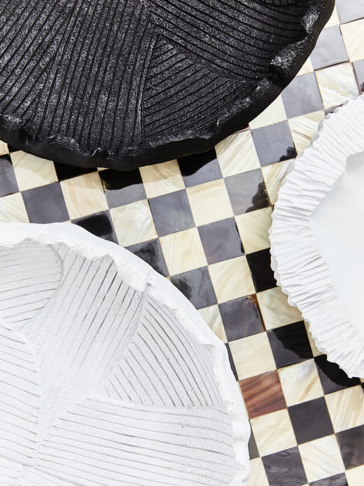 Broc Black Decorative Flat Display Bowl