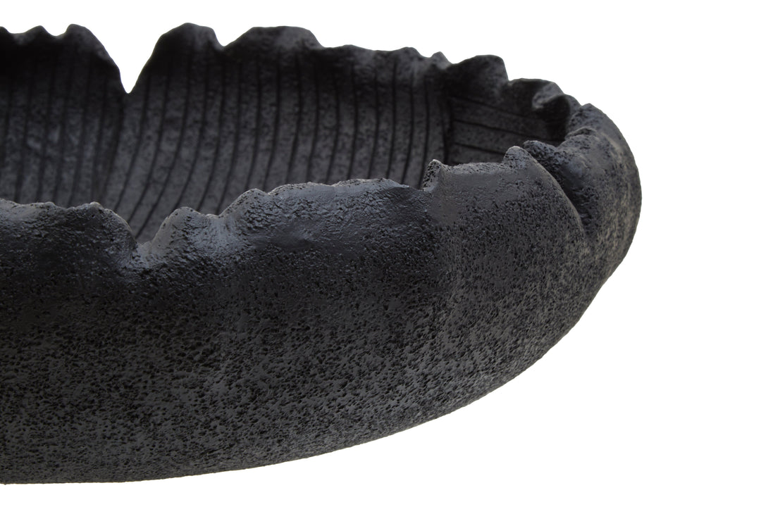 Broc Black Decorative Flat Display Bowl