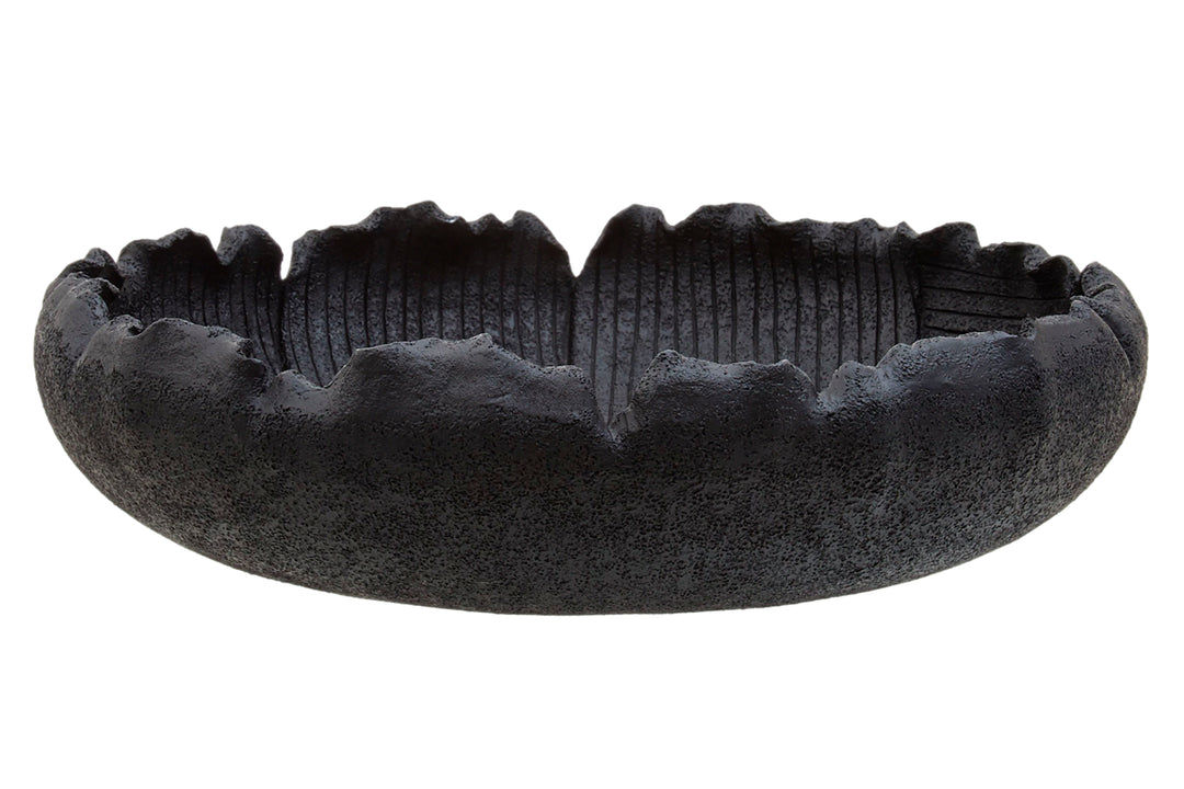 Broc Black Decorative Flat Display Bowl