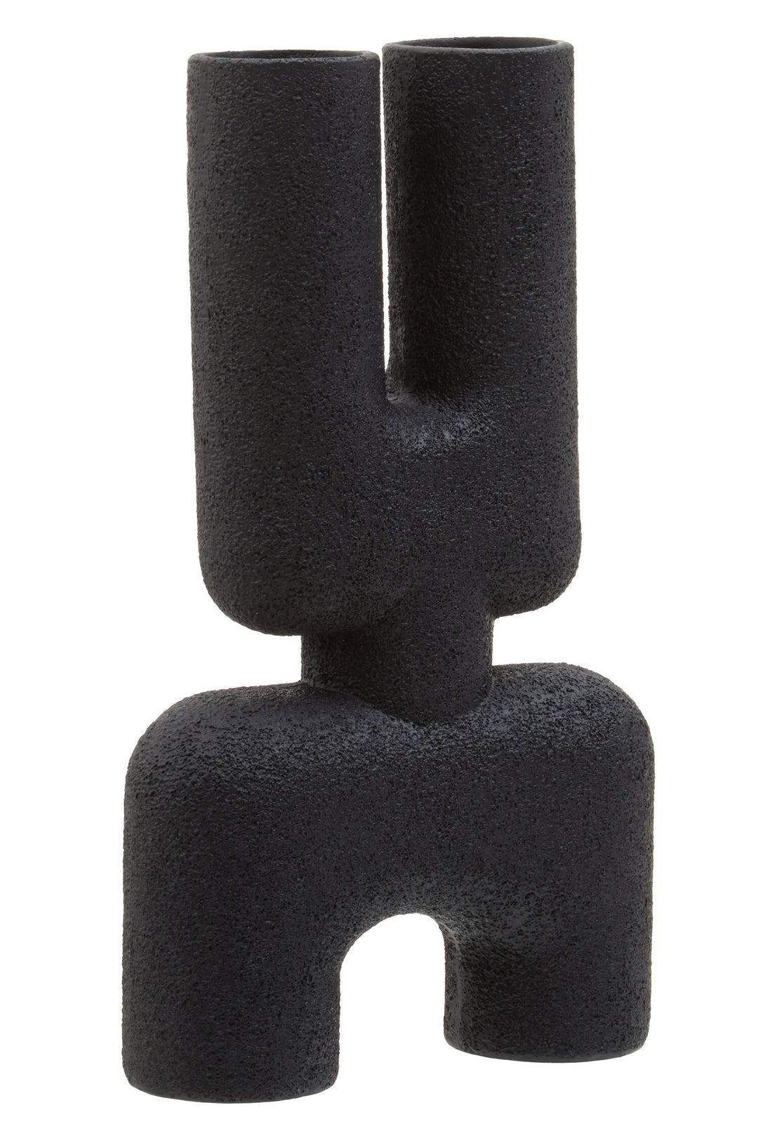 Dune Small Black Vase Sculptured