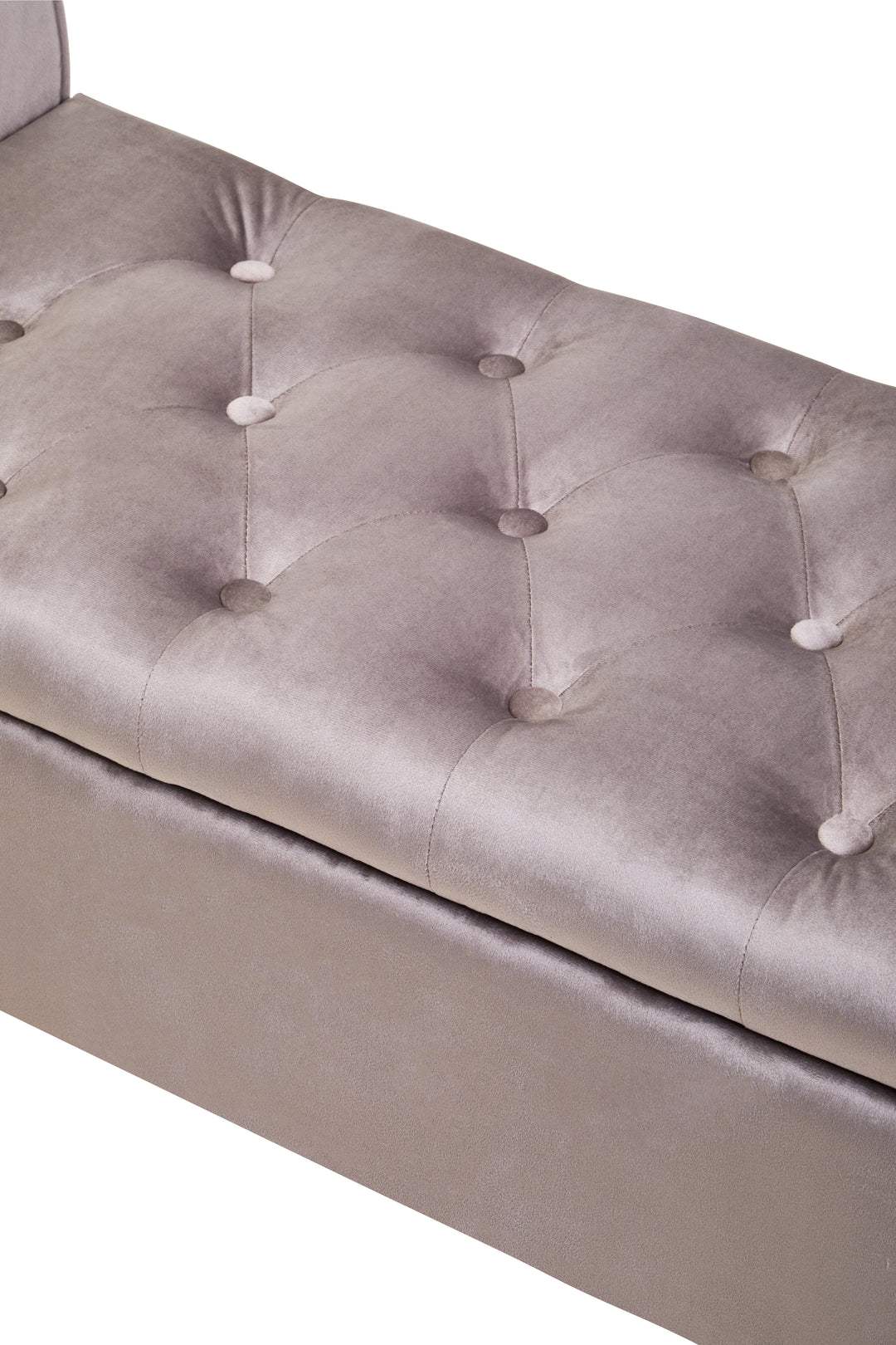 Loretta Mink Velvet Ottoman Bench with Storage