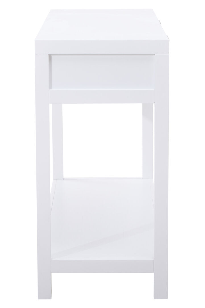 Godalming White Wood Console Table – Contemporary Hallway Table