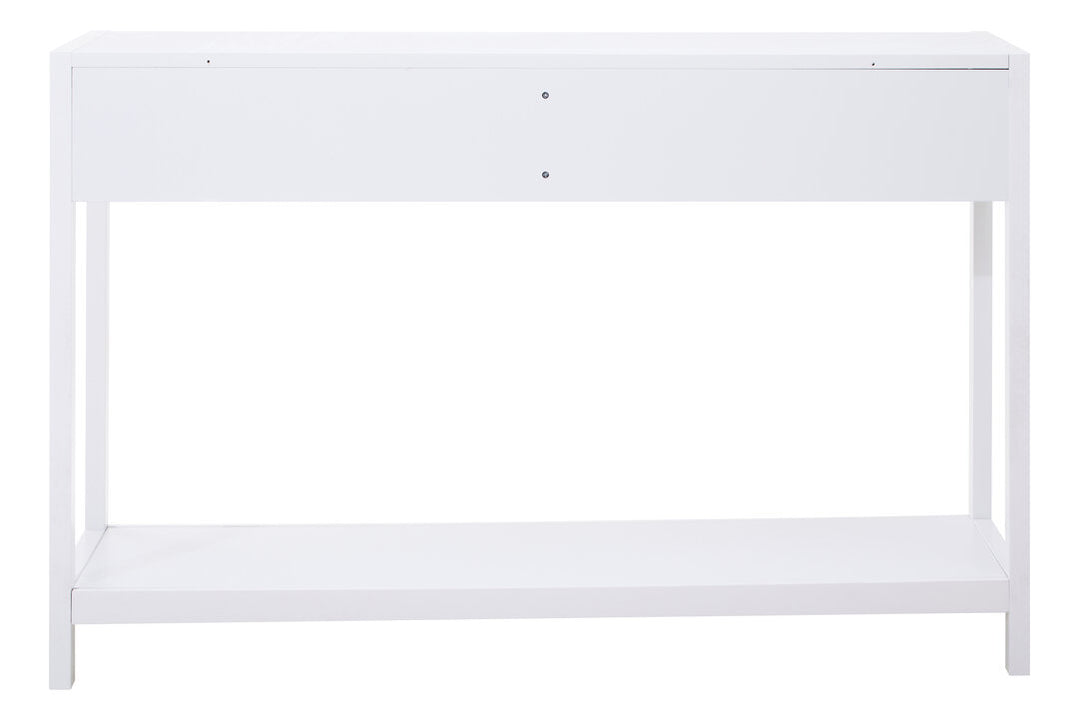 Godalming White Wood Console Table – Contemporary Hallway Table