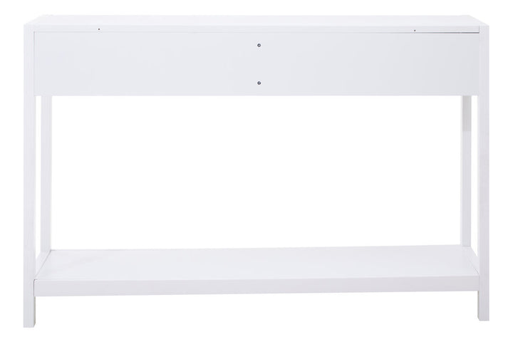 Godalming White Wood Console Table – Contemporary Hallway Table