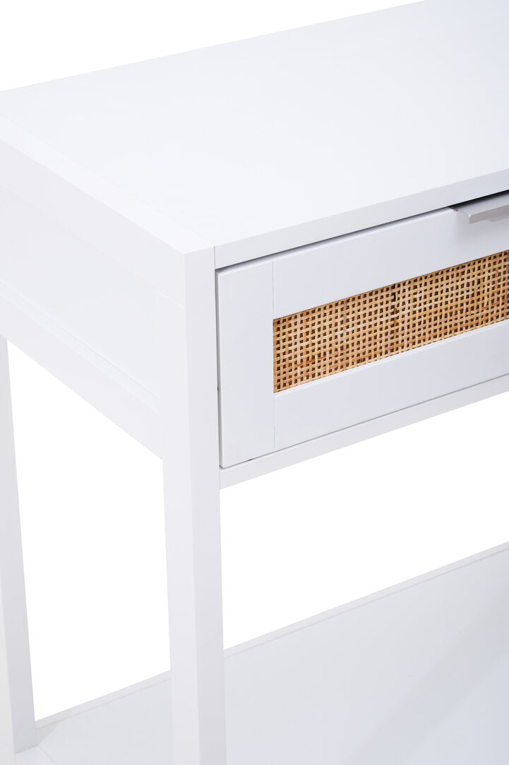 Godalming White Wood Console Table – Contemporary Hallway Table