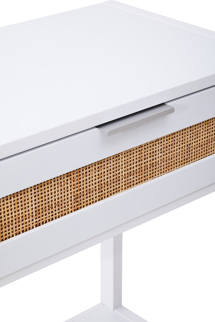 Godalming White Wood Console Table – Contemporary Hallway Table