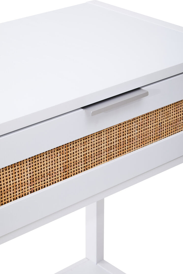 Godalming White Wood Console Table – Contemporary Hallway Table