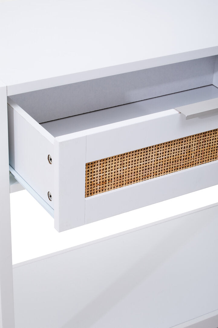 Godalming White Wood Console Table – Contemporary Hallway Table