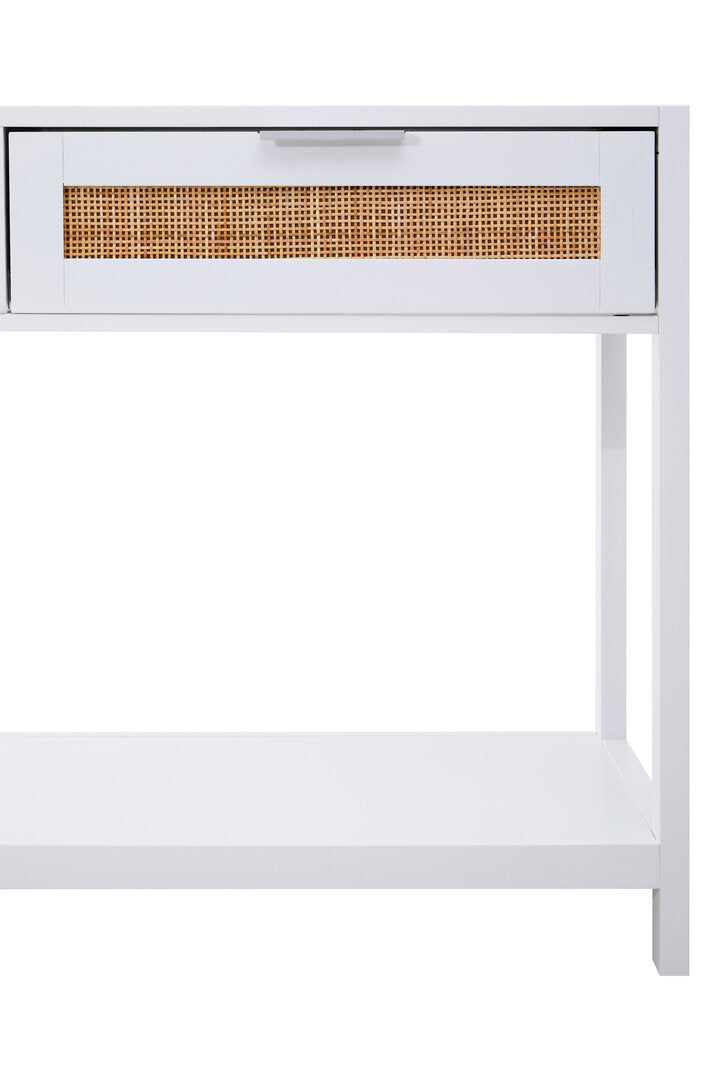 Godalming White Wood Console Table – Contemporary Hallway Table
