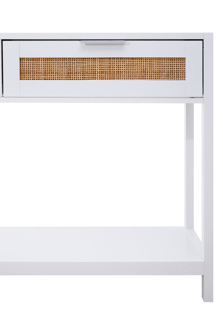 Godalming White Wood Console Table – Contemporary Hallway Table