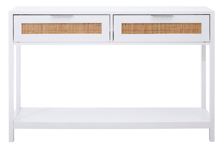 Godalming White Wood Console Table – Contemporary Hallway Table