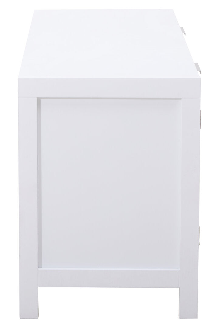 Godalming White Wood Media Unit – Contemporary TV & Storage Unit